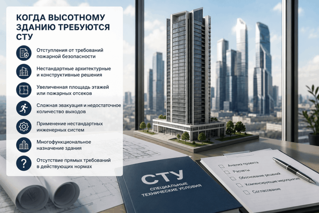 Когда высотному зданию требуются СТУ