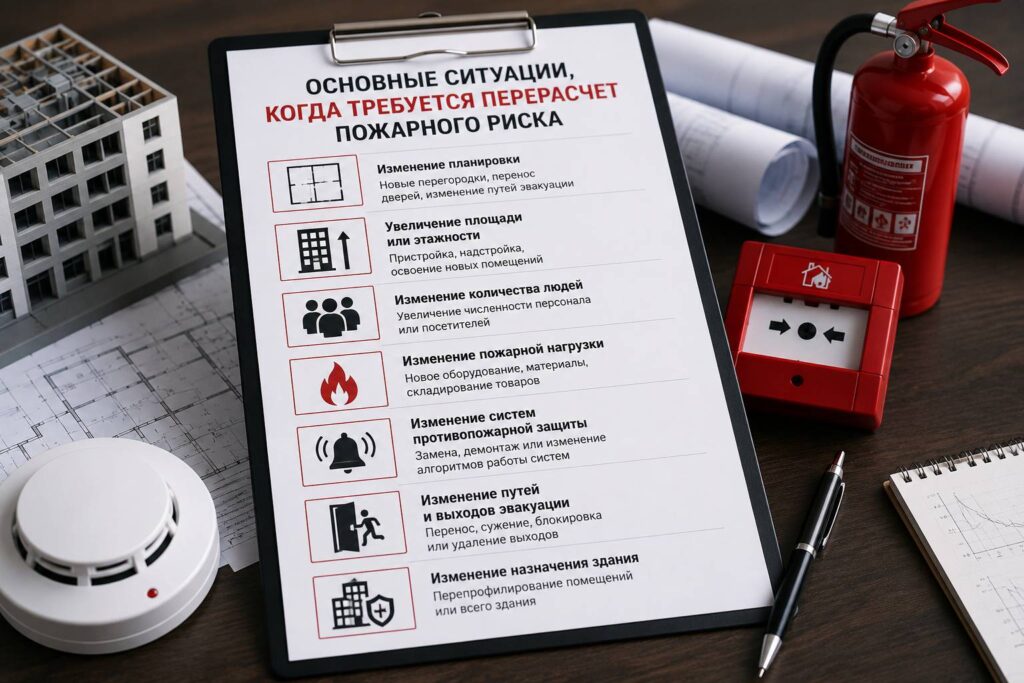 Основные ситуации когда требуется перерасчет