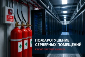 Система газового пожаротушения в современном серверном помещении