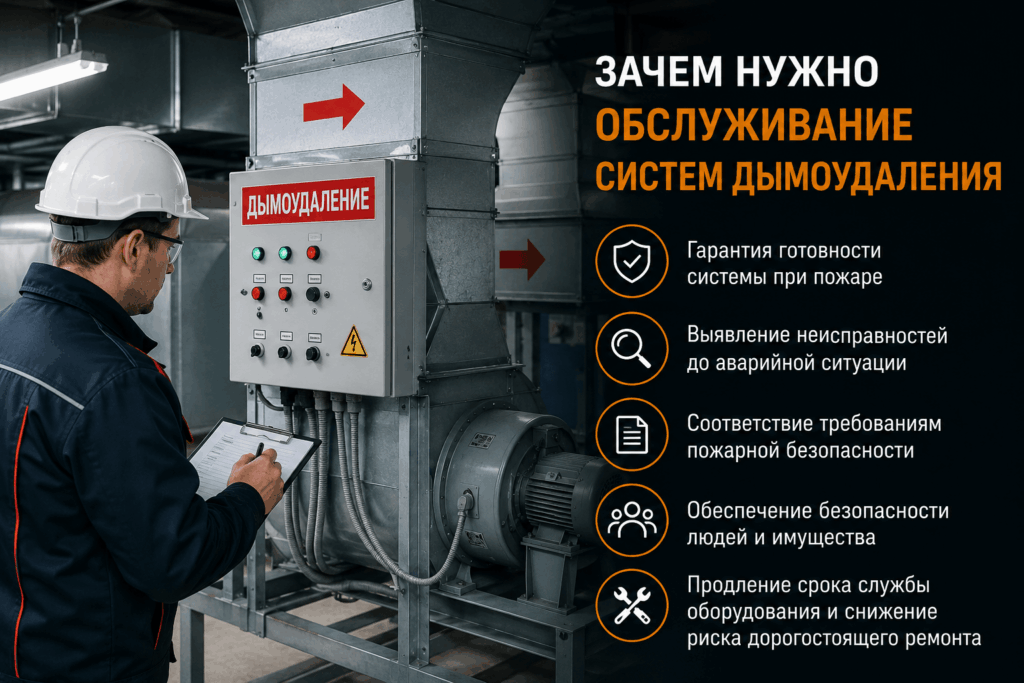 Зачем нужно обслуживание систем дымоудаления