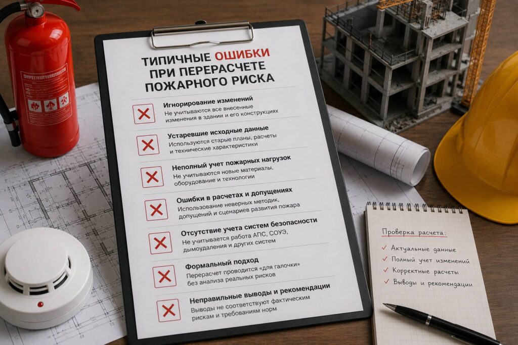 ошибки при перерасчете пожарного риска